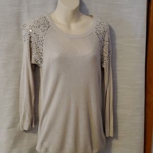 Silver studs shoulder top